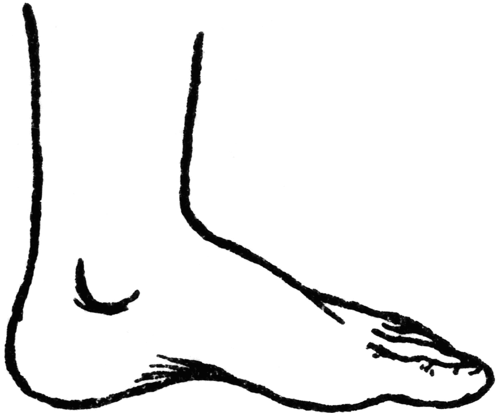 Feet clipart black and white 