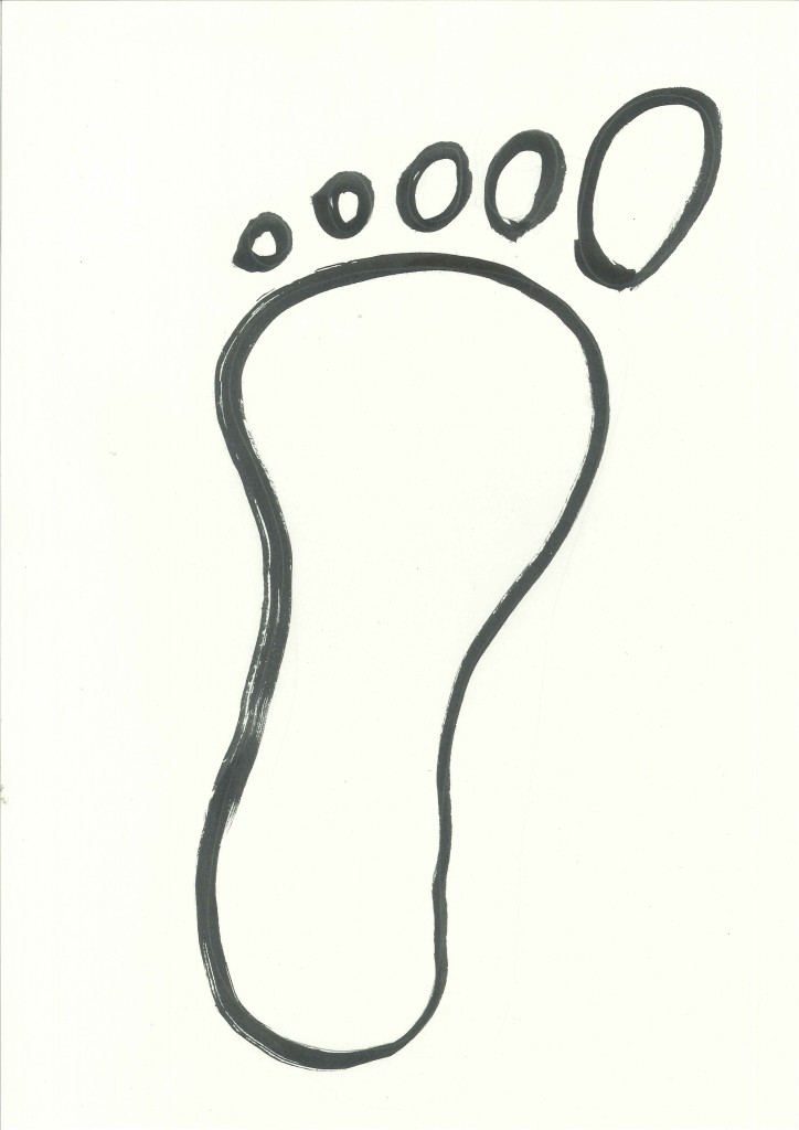 Foot clip art black and white free clipart image 2 