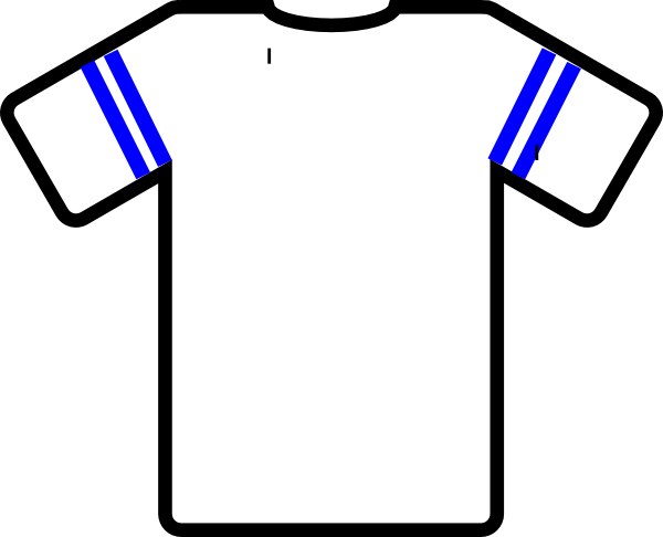 Blue Football Jersey Clipart 