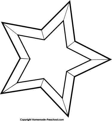 Christmas Star Clip Art Outline 
