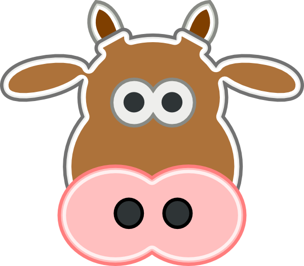 Cartoon cow face clip art – cfxq 