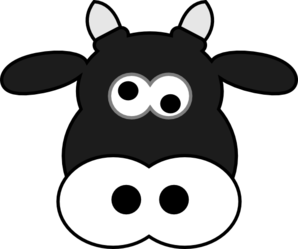 Cow face clipart 