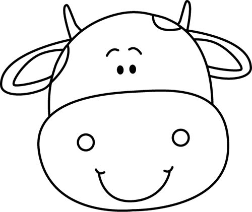 Cow Face Clipart 