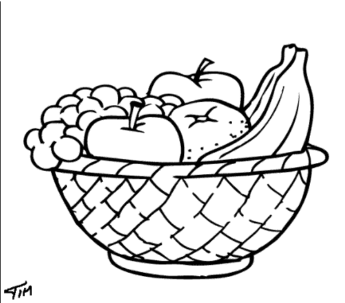 Fruit basket clipart 