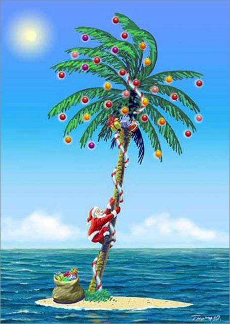tropical christmas clip art