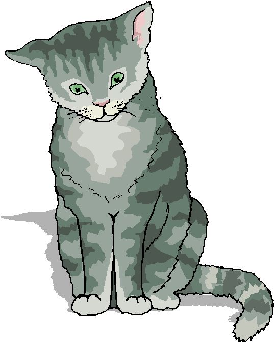 Grey Cat Clip Art – Clipart Free Download 