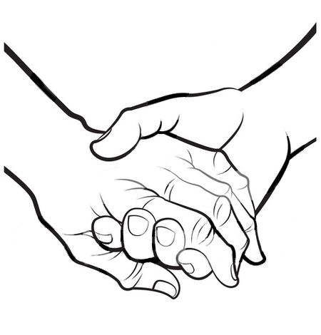Holding Hands Clipart Black And White 