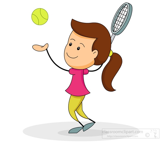 Girl Tennis Player Clipart 