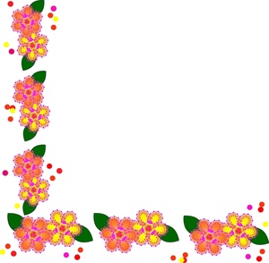 Spring Flower Border Clipart 