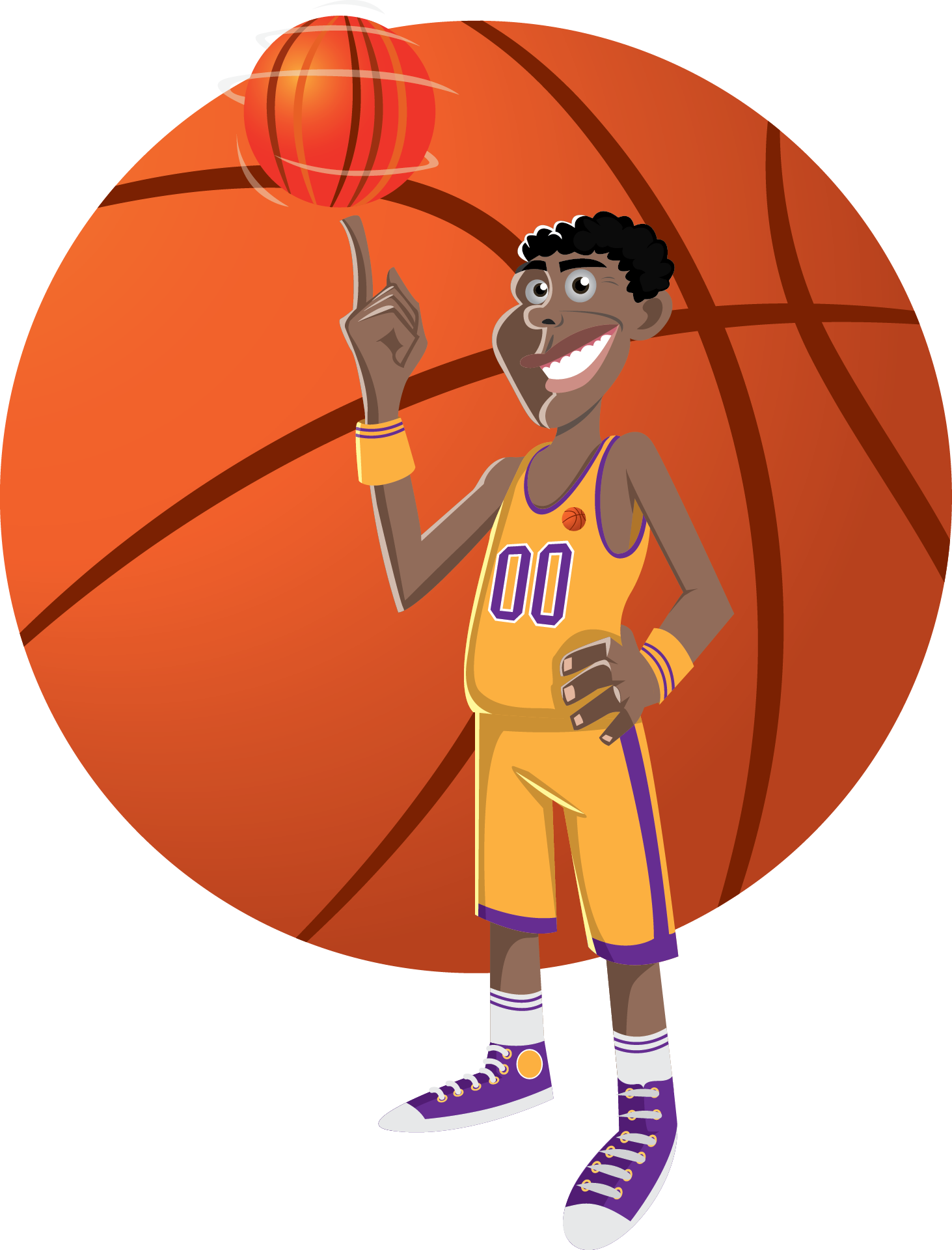 Free Cartoon Basketball Player Clip Art 