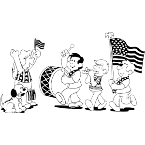 drawing of a parade - Clip Art Library