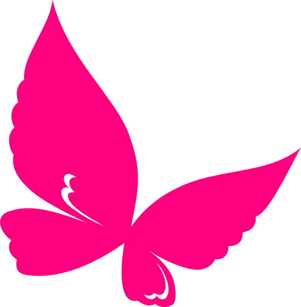 Cute pink butterfly clipart 
