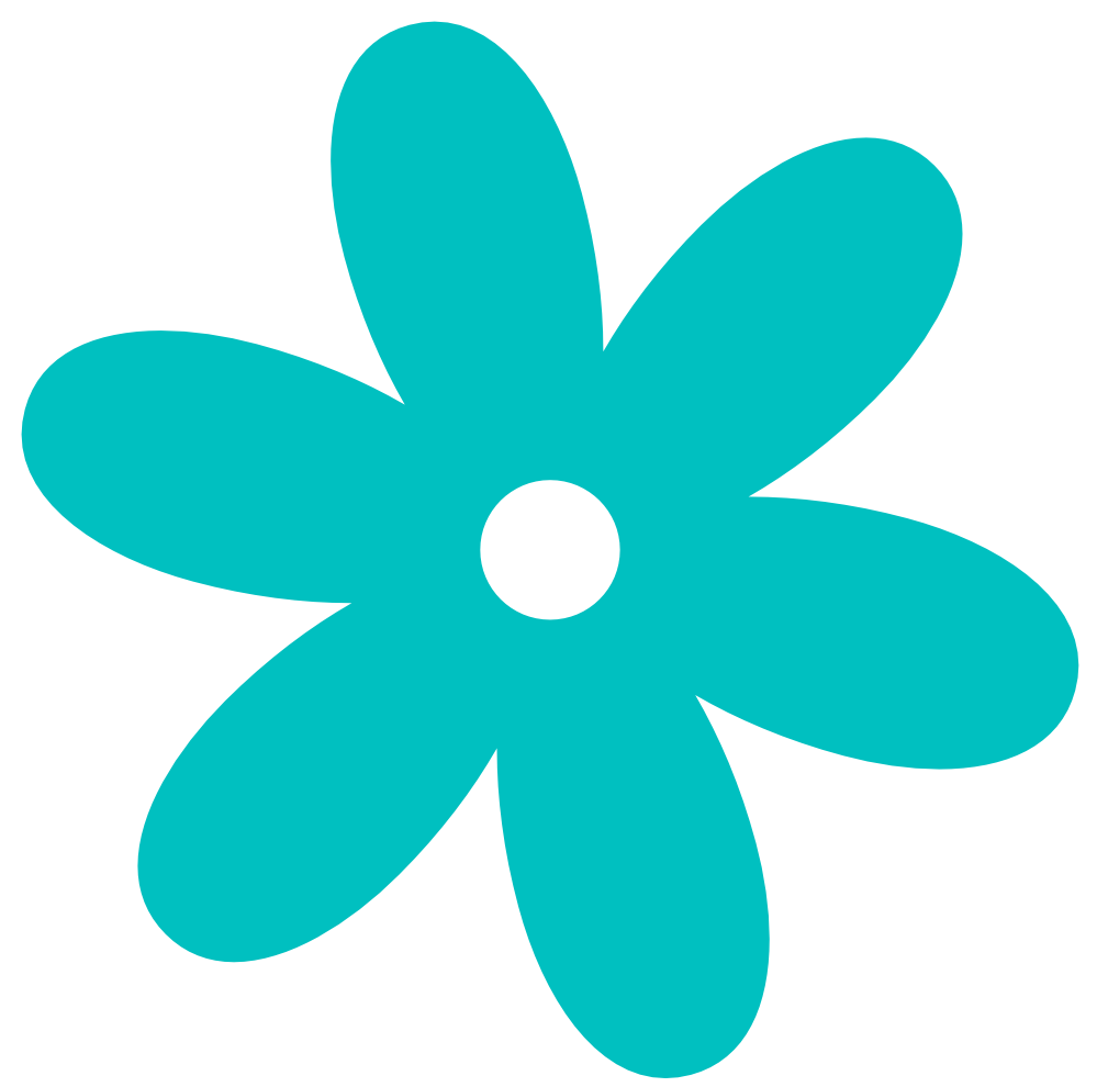 teal flower clipart - Clip Art Library