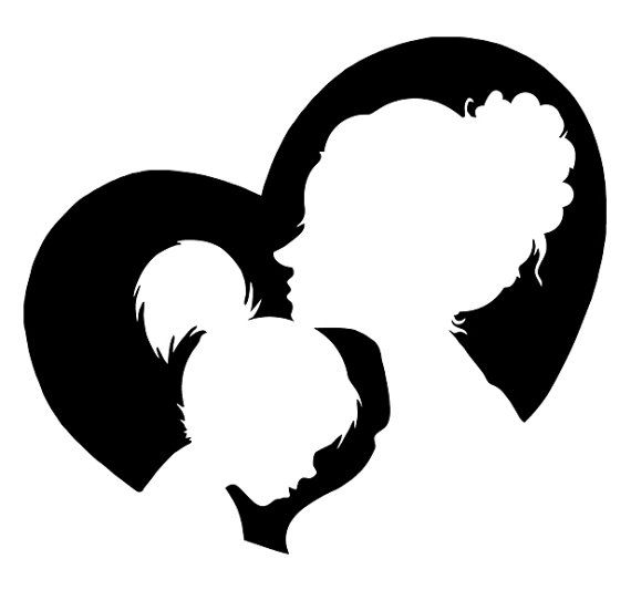 Mother And Daughter Clipart Image 