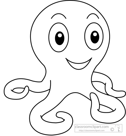 Octopus Outline Clipart 