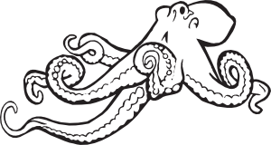 Octopus clipart outline 