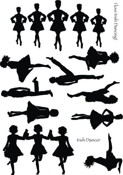 Irish Dancer Silhouette Clipart 