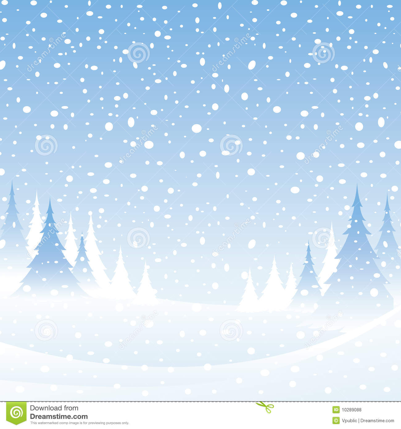 snow scene background clipart
