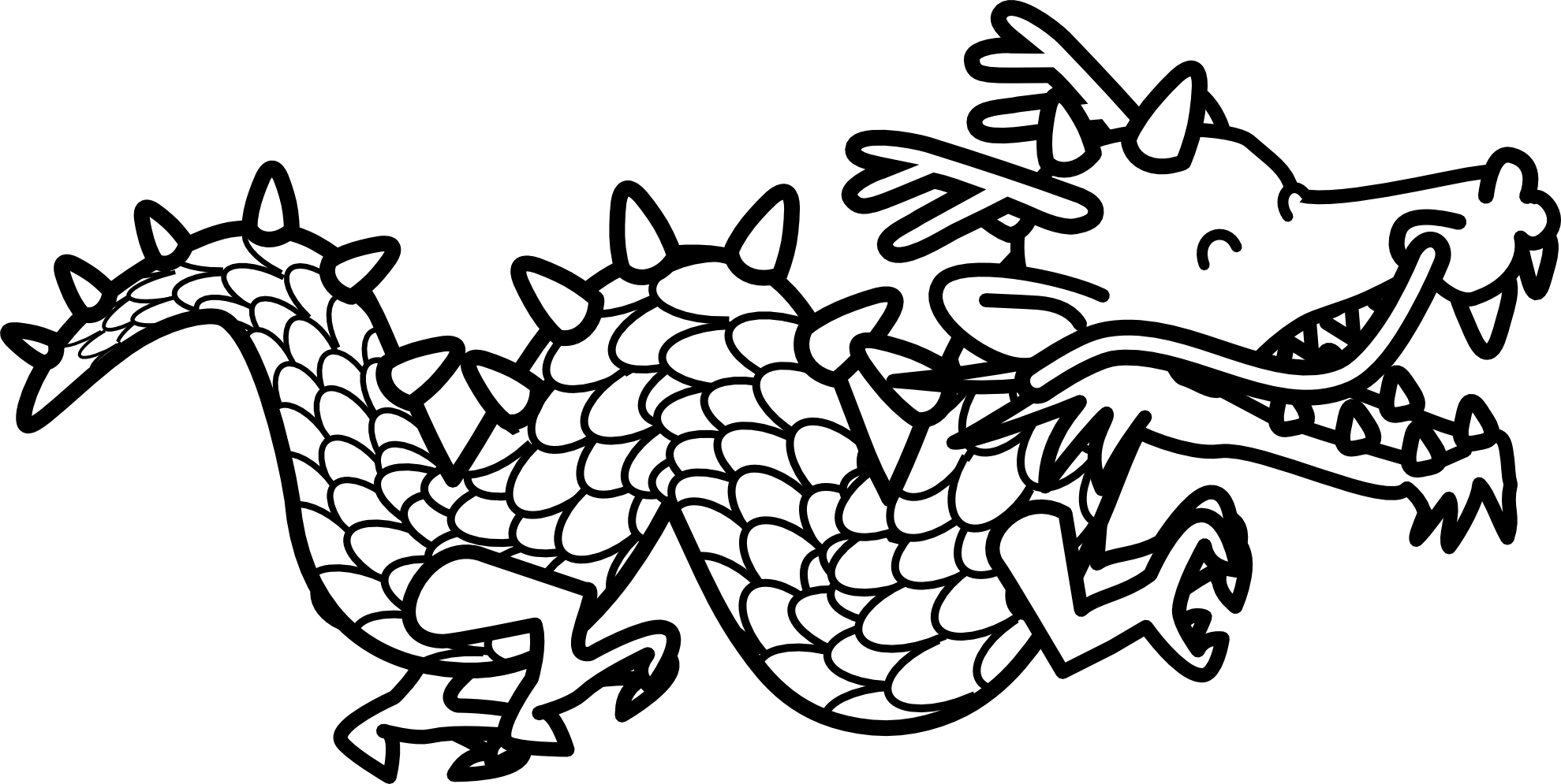 Dragon Image Black And White 
