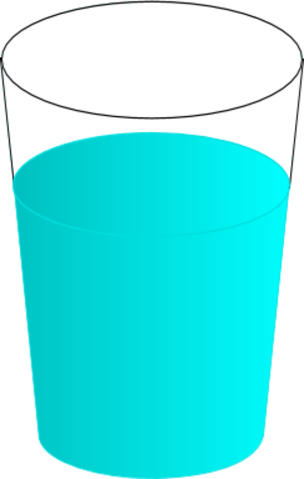 Glass of water clip art 