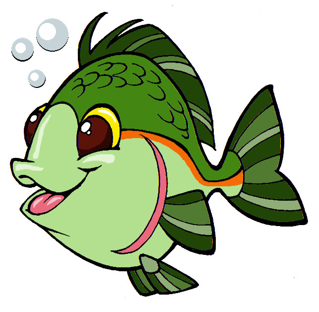 Cute Bass Cute Fish Clipart 