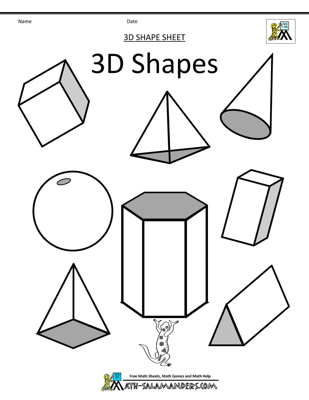 Printable 3d Shapes 