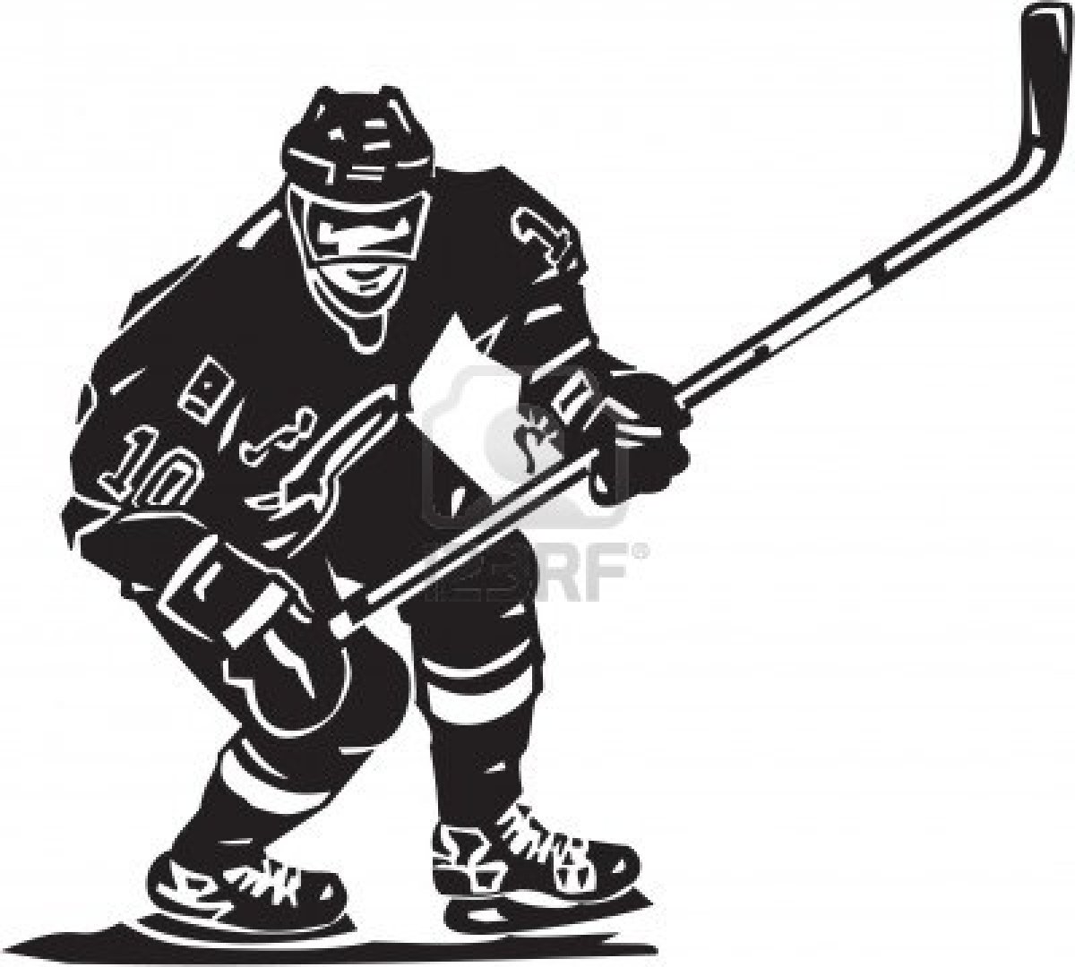 Hockey stick clipart for your project 