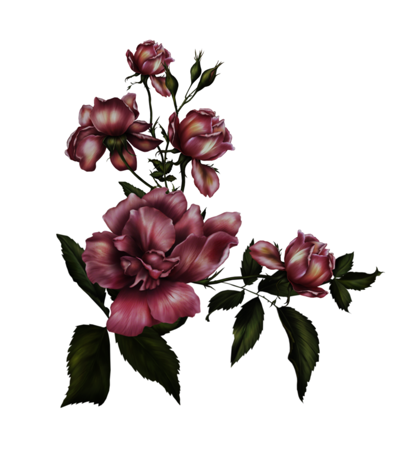 Gothic Flower Clipart 