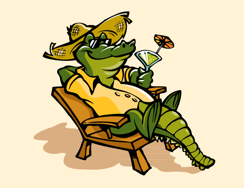 cartoon alligator with sunglasses - Clip Art Library