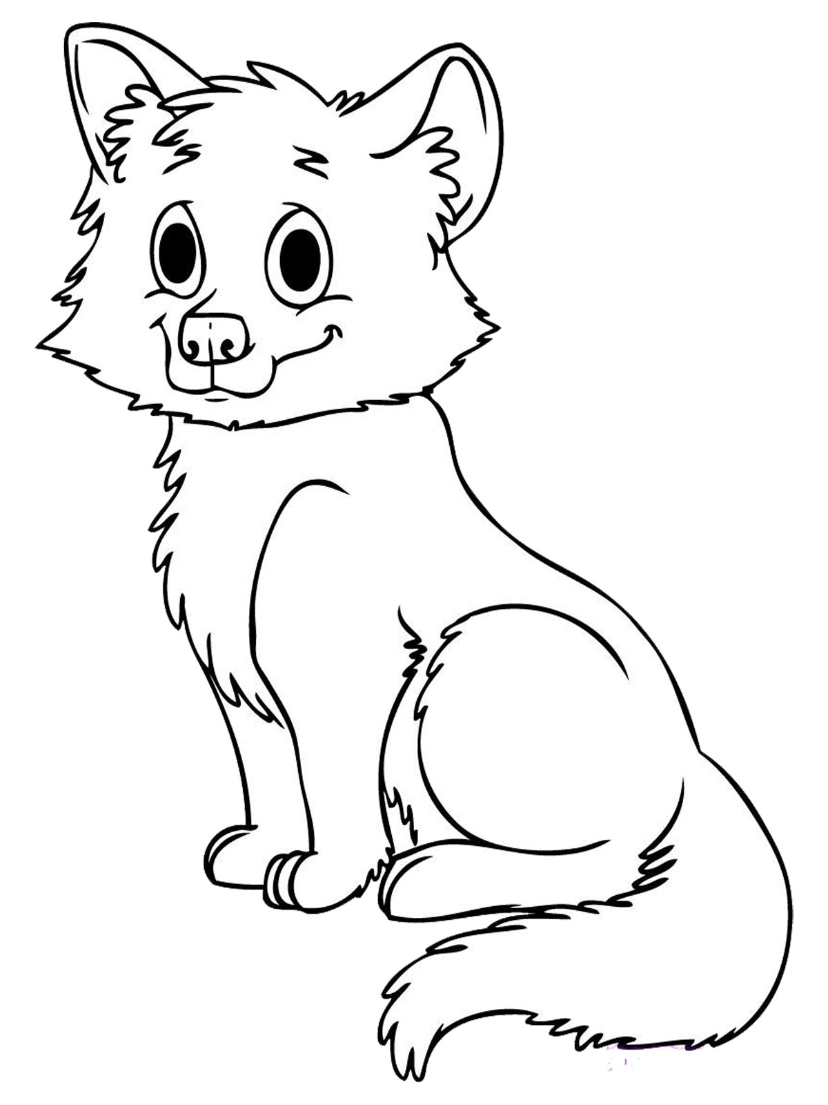 Cute wolf clipart black and white 