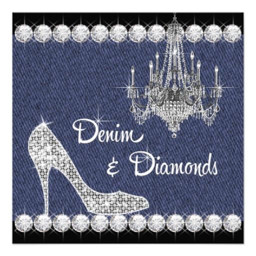 denim and diamonds theme - Clip Art Library