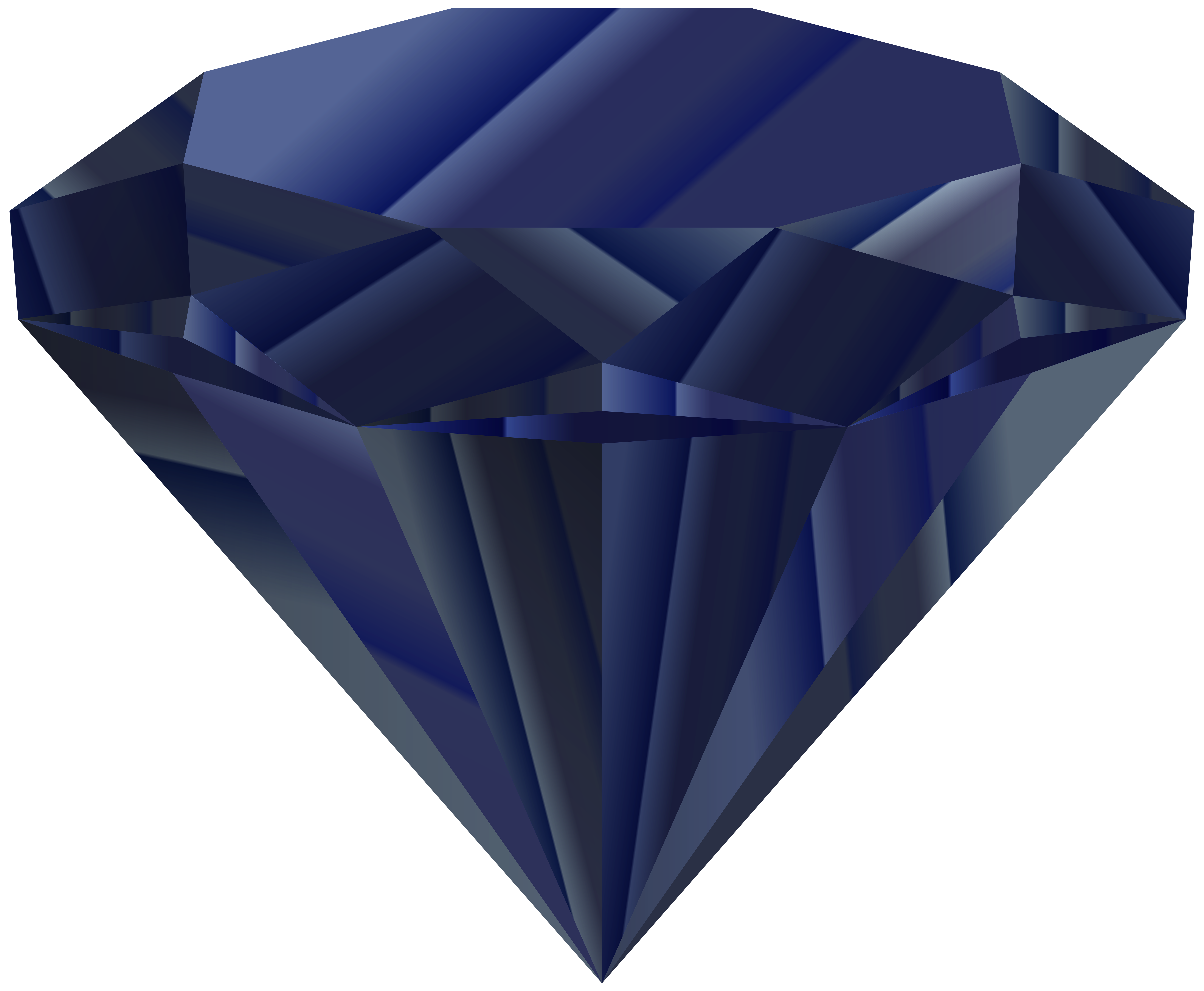 Dark Blue Diamond PNG Clip Art Image 