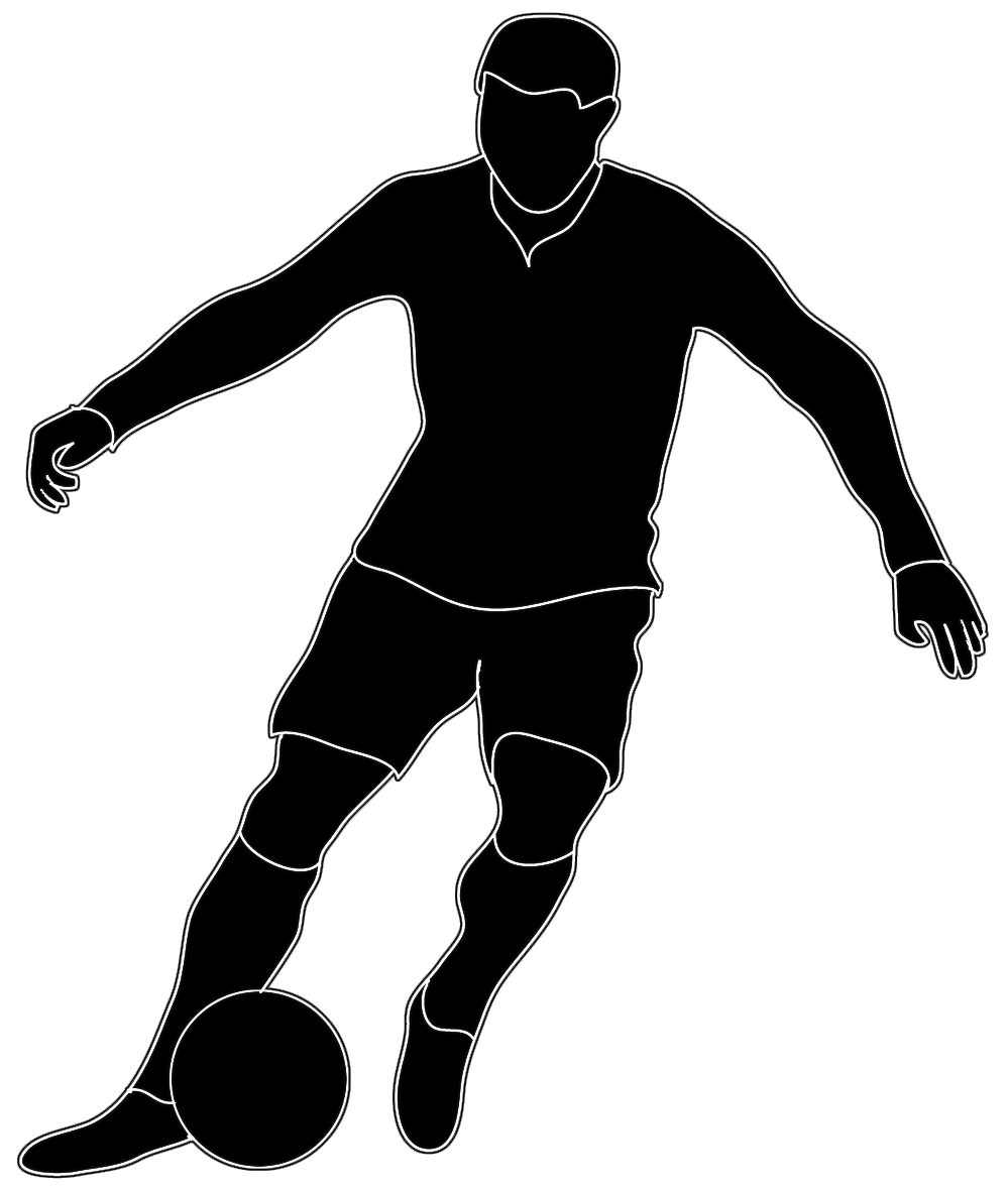 Kicking Soccer Ball Silhouette 