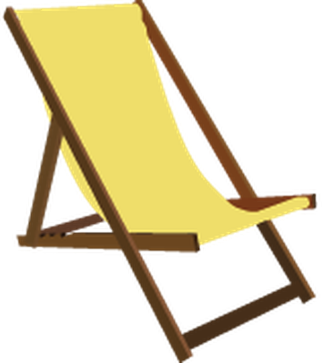 Beach chair clipart transparent 