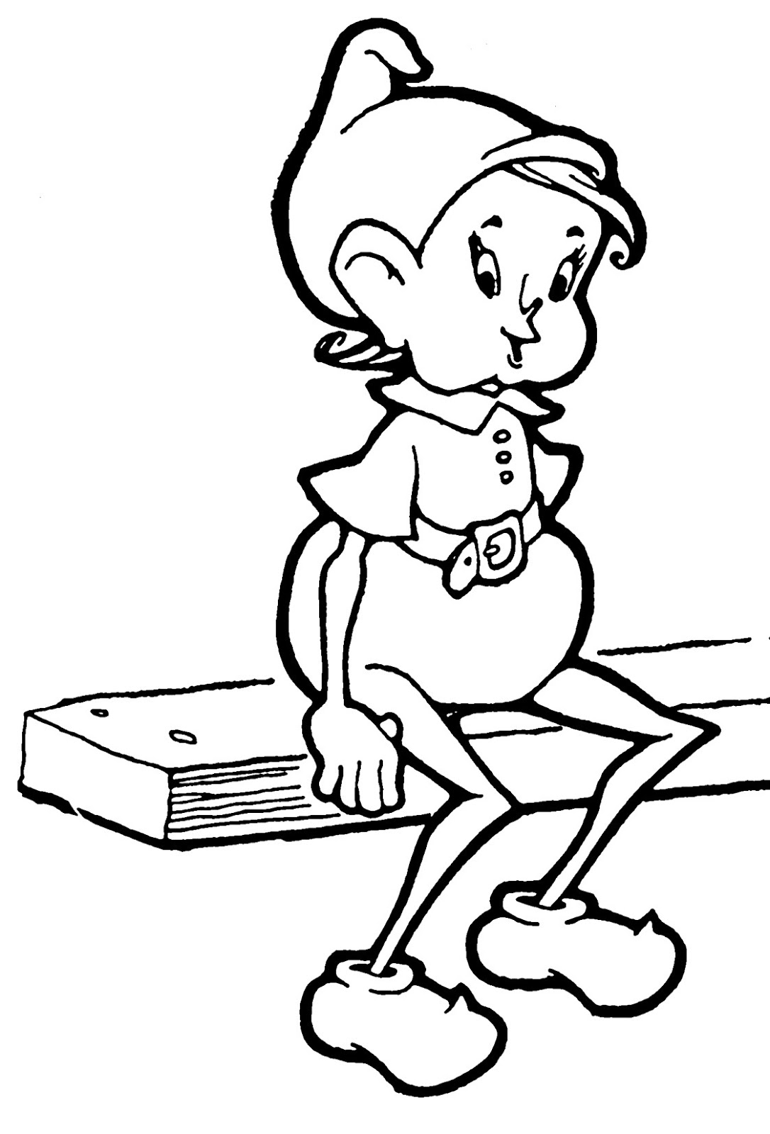 Elf On The Shelf Black And White Clipart 