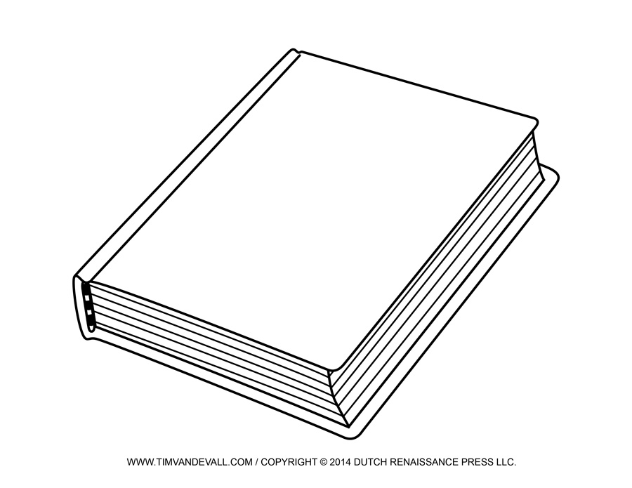 Book Cover Black And White Clipart 