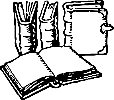 Black And White Book Clipart 
