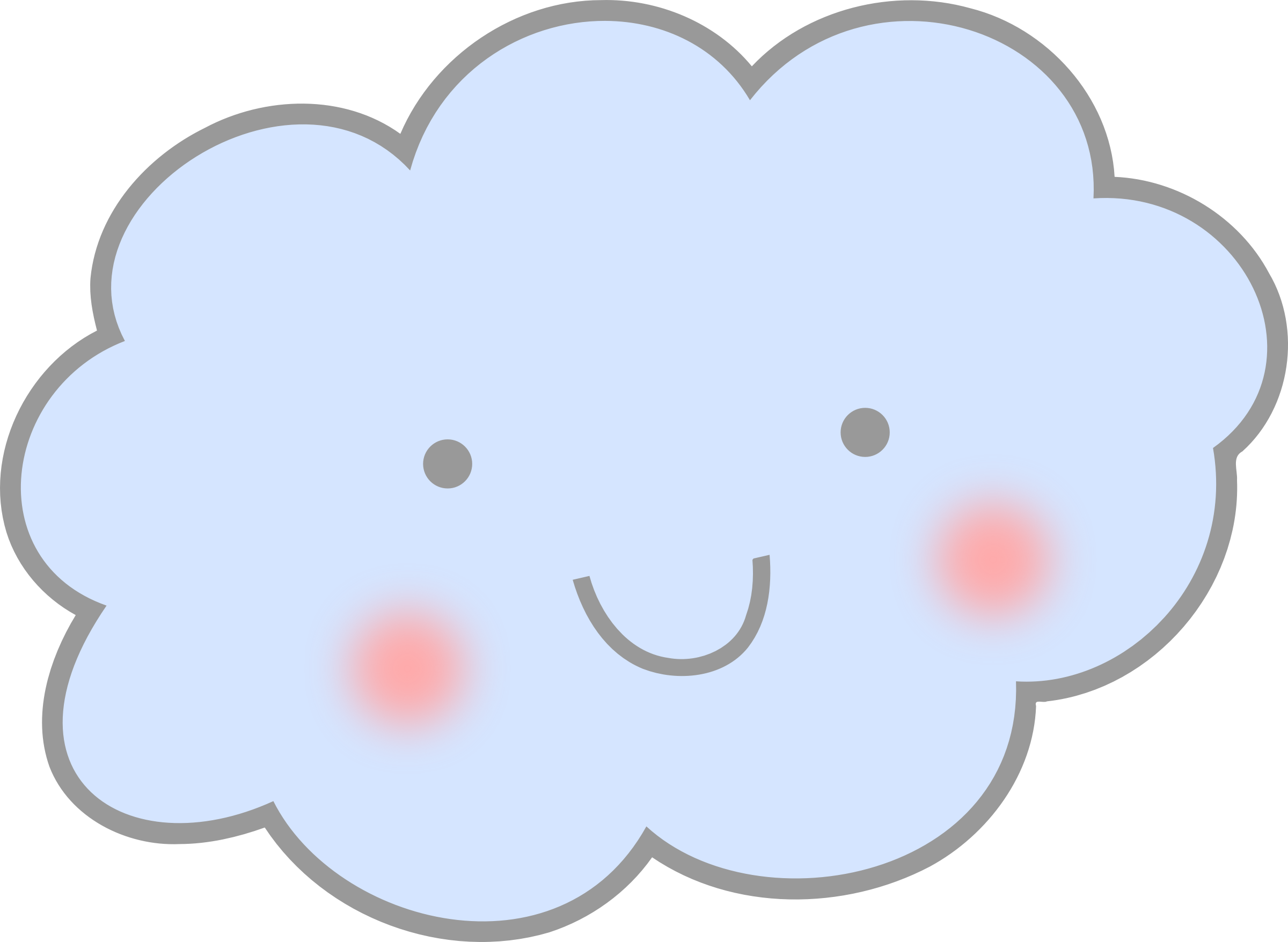 Cloud clipart cute smile 