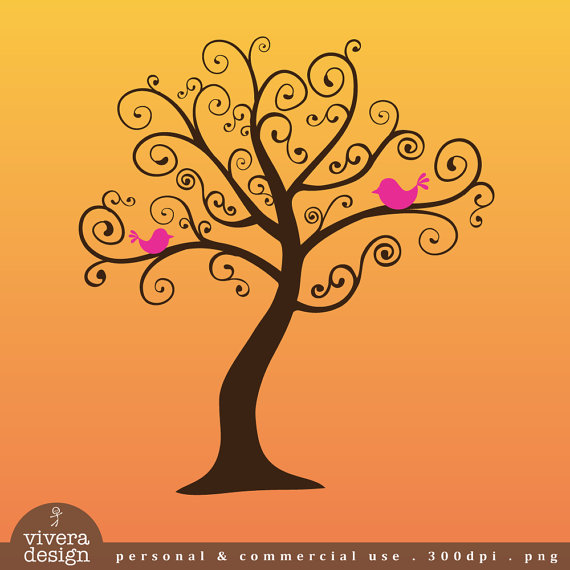 Whimsical Tree Clip Art The Dreamy Tree by viveradesign 