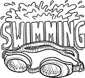 Boy Swimmer Competiive Clipart 