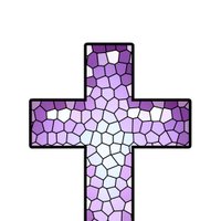Purple Easter Cross Clipart