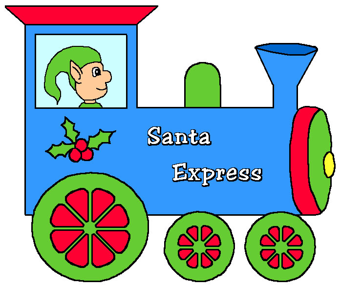 Christmas Train Clipart 