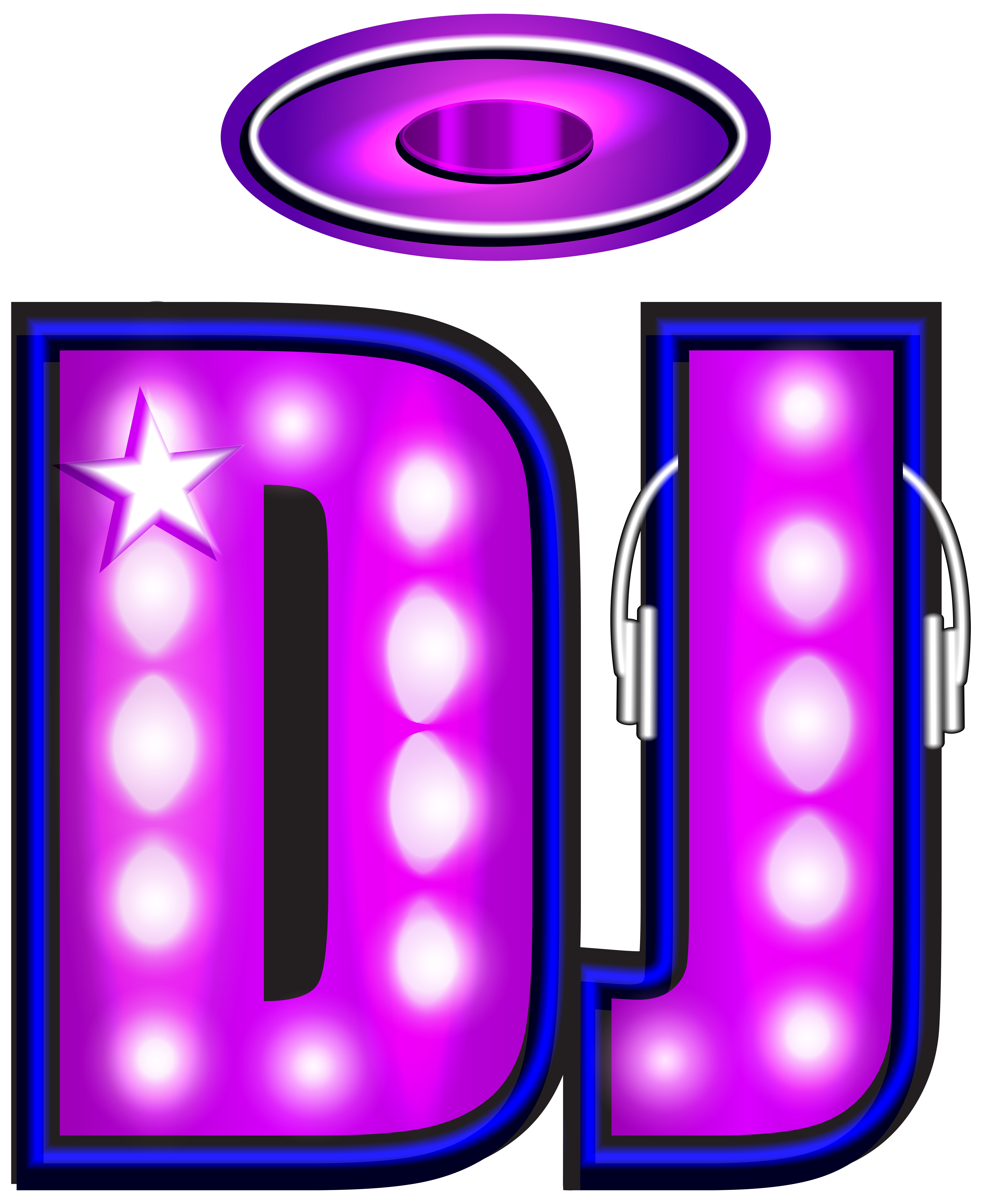 DJ Neon PNG Clip Art Image 