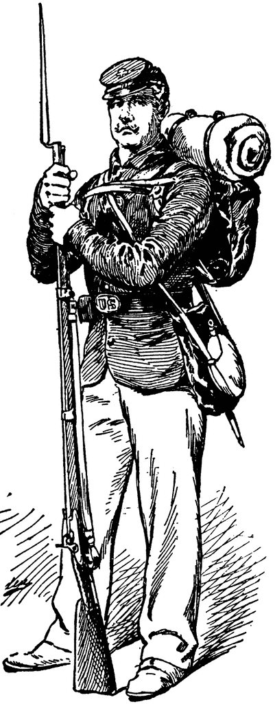 Civil war soldier clipart 