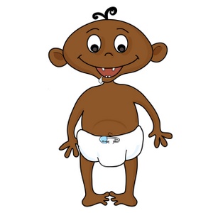 Black Baby Clip Art 