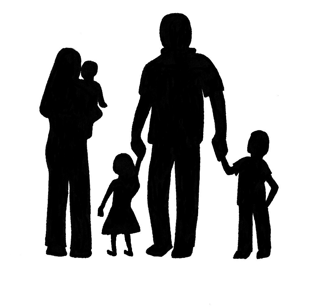 family silhouette clip art