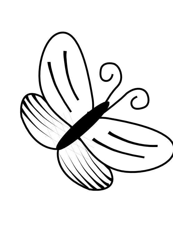 Black butterfly clipart image 
