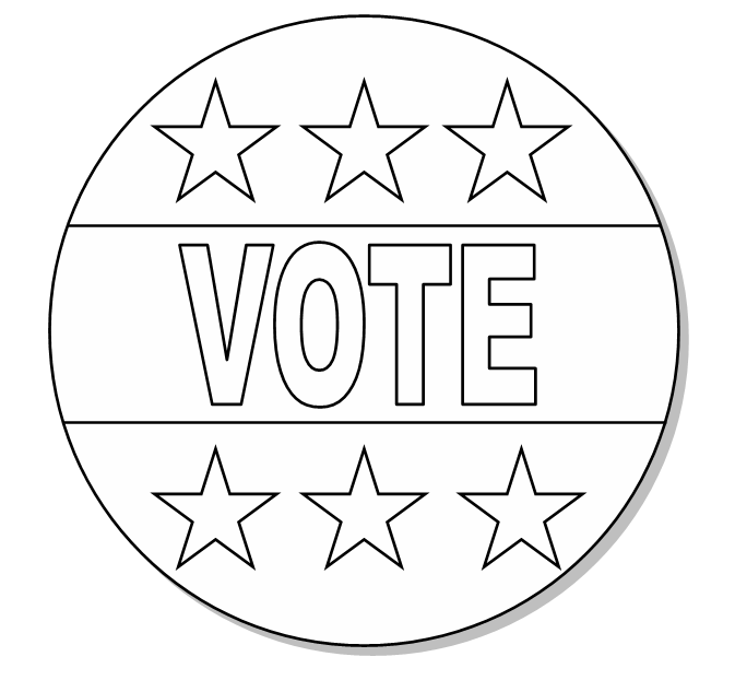 Voting outline clipart 