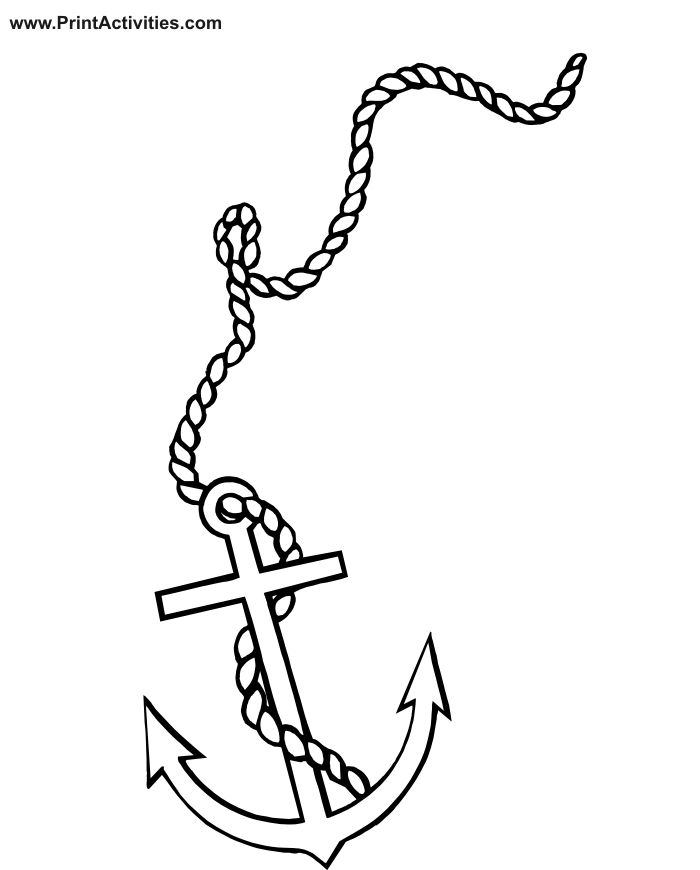 anchor coloring pages - Clip Art Library