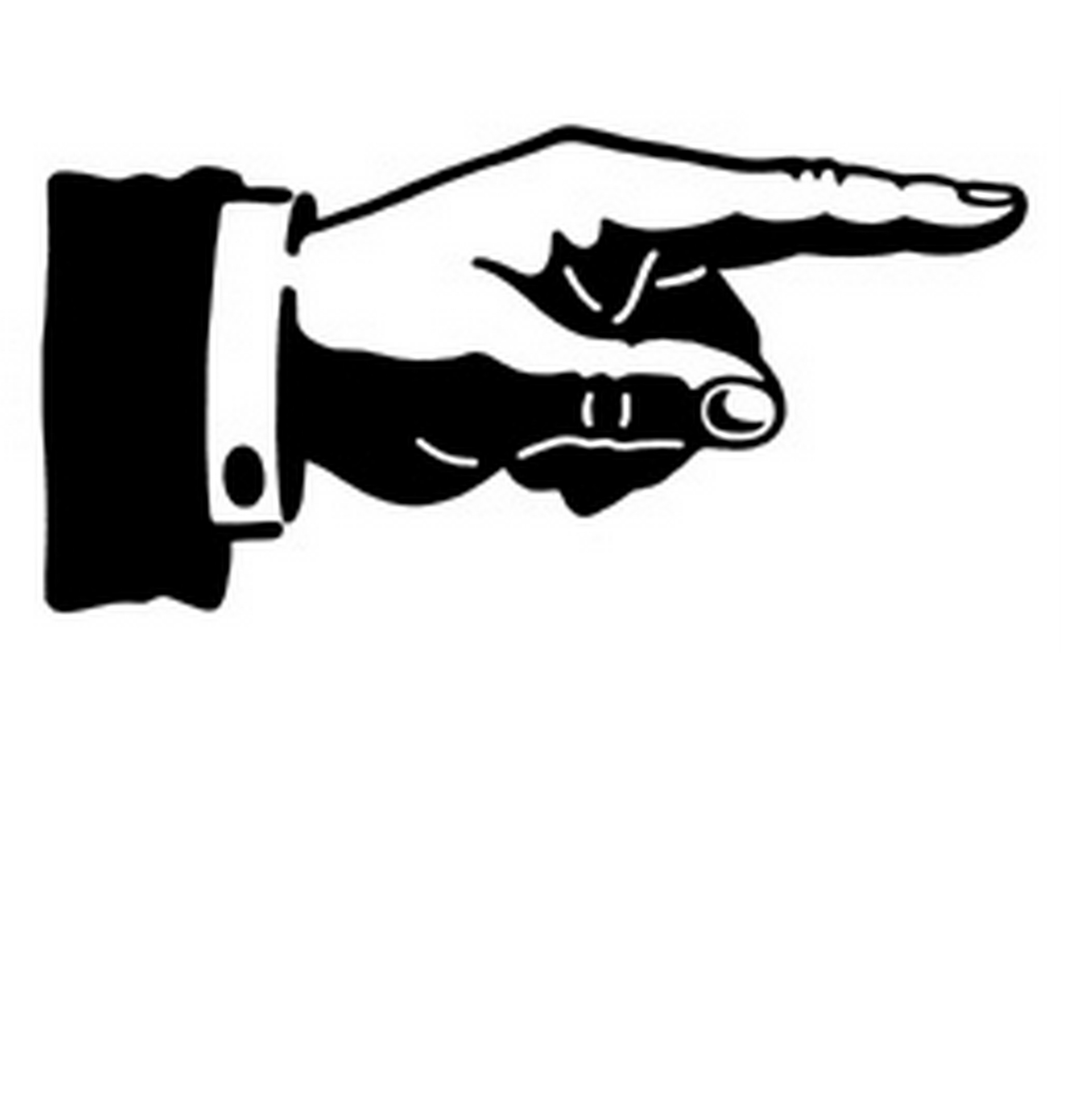 Finger Pointing Clipart Black And White - Finger Pointing At You ...